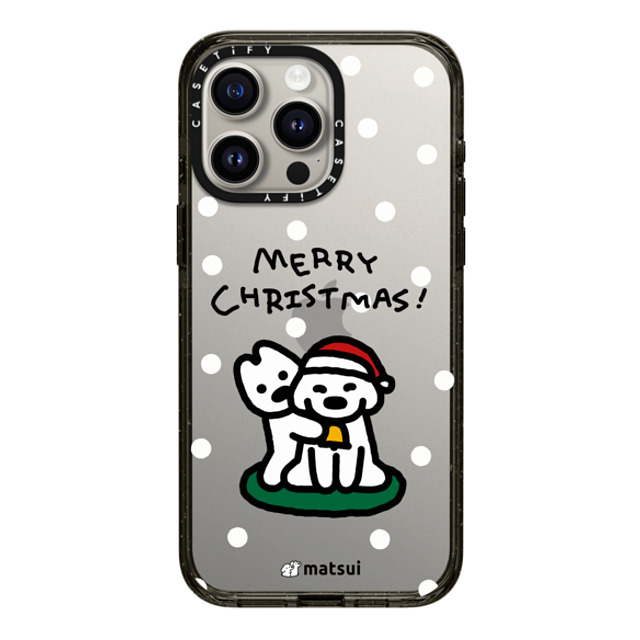 matsui x CASETiFY iPhone 15 Pro Max ケース ブラック インパクトケース Matsui Christmas Print 1