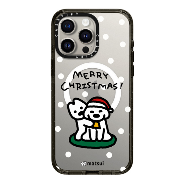 matsui x CASETiFY iPhone 15 Pro Max ケース ブラック インパクトケース MagSafe対応 Matsui Christmas Print 1