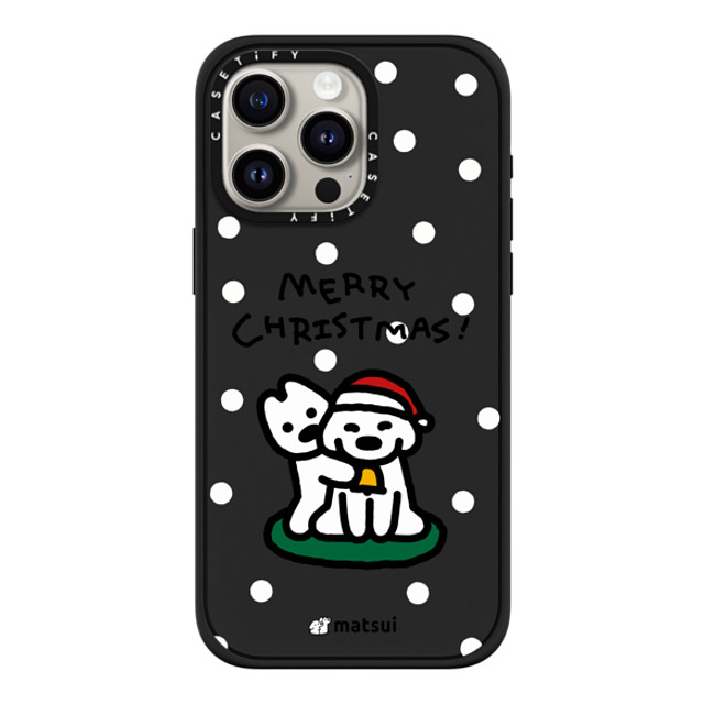 matsui x CASETiFY iPhone 15 Pro Max ケース マットブラック インパクトケース MagSafe対応 Matsui Christmas Print 1