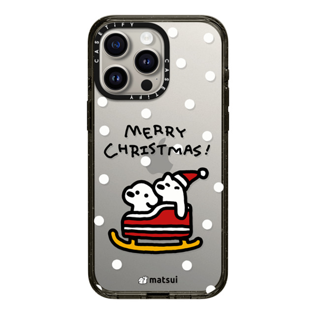 matsui x CASETiFY iPhone 15 Pro Max ケース ブラック インパクトケース Matsui Christmas Print 2