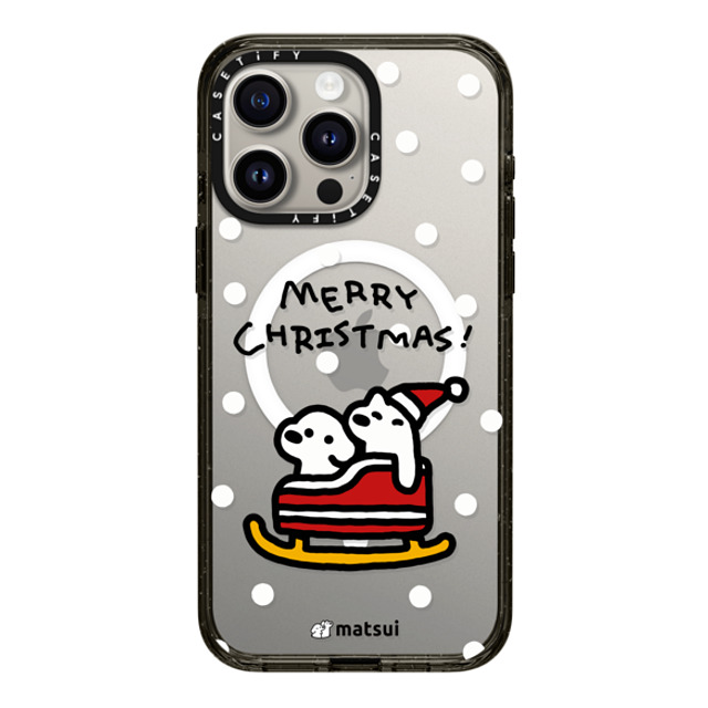 matsui x CASETiFY iPhone 15 Pro Max ケース ブラック インパクトケース MagSafe対応 Matsui Christmas Print 2