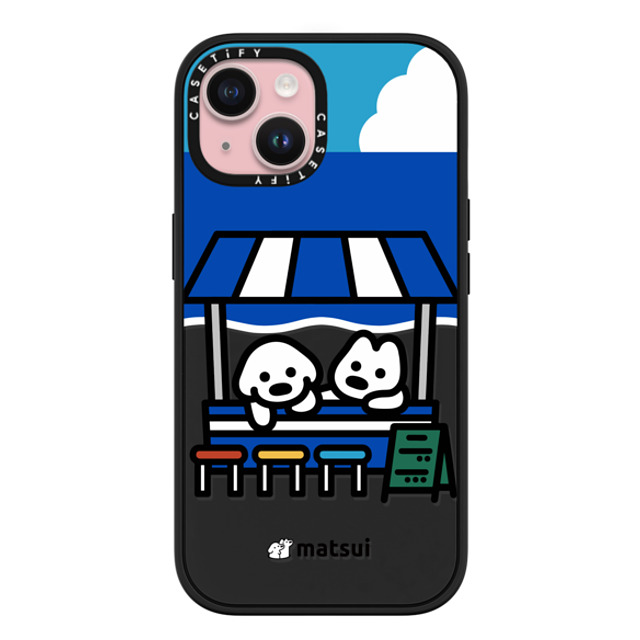 matsui x CASETiFY iPhone 15 ケース マットブラック インパクトケース MagSafe対応 BEACH STORE