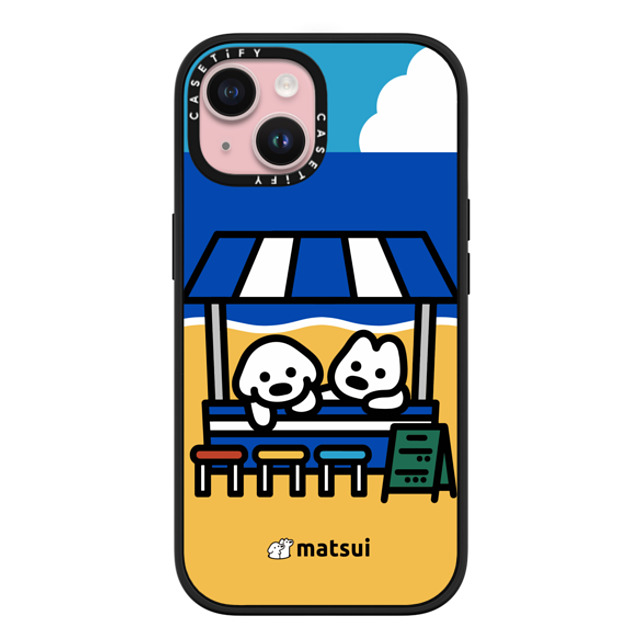 matsui x CASETiFY iPhone 15 ケース マットブラック インパクトケース MagSafe対応 BEACH STORE