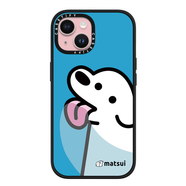 matsui x CASETiFY iPhone 15 ケース マットブラック インパクトケース MagSafe対応 Lick