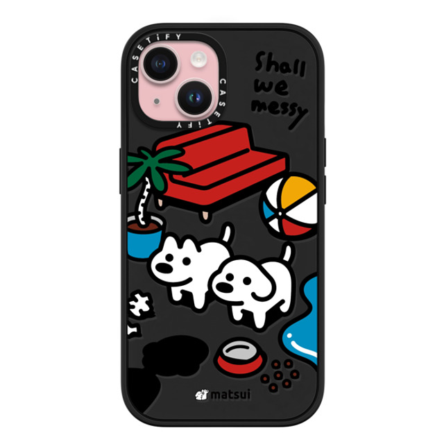 matsui x CASETiFY iPhone 15 ケース マットブラック インパクトケース MagSafe対応 matsui - Shall we messy