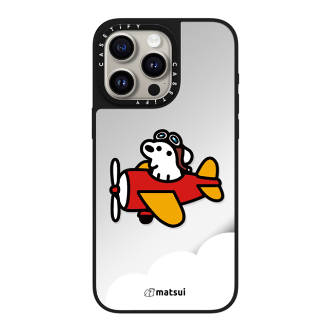 matsui x CASETiFY iPhone 15 Pro Max ケース Silver on Black ミラーケース MagSafe対応 matsui - Flight