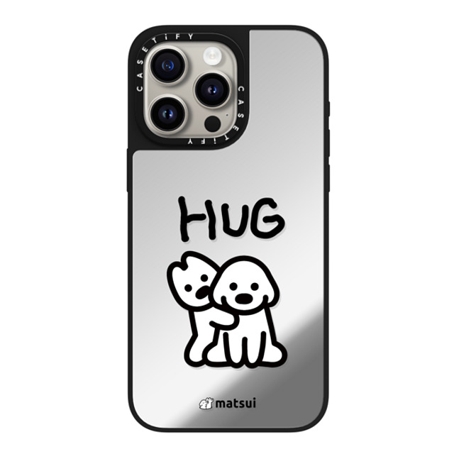 matsui x CASETiFY iPhone 15 Pro Max ケース Silver on Black ミラーケース MagSafe対応 matsui - HUG