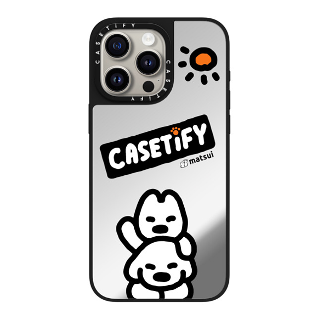matsui x CASETiFY iPhone 15 Pro Max ケース Silver on Black ミラーケース MagSafe対応 matsui - CASETIFY_B