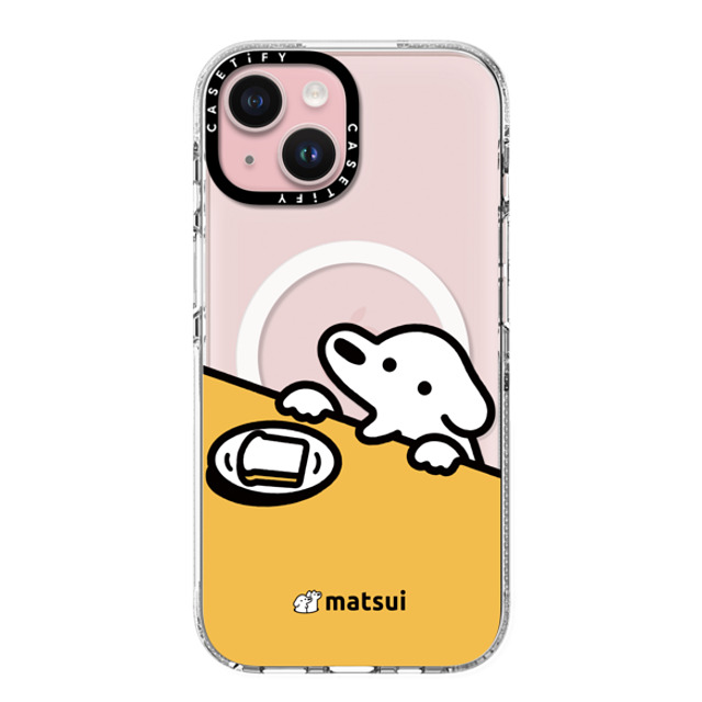 matsui x CASETiFY iPhone 15 ケース クリア クリア ケース MagSafe対応 パン