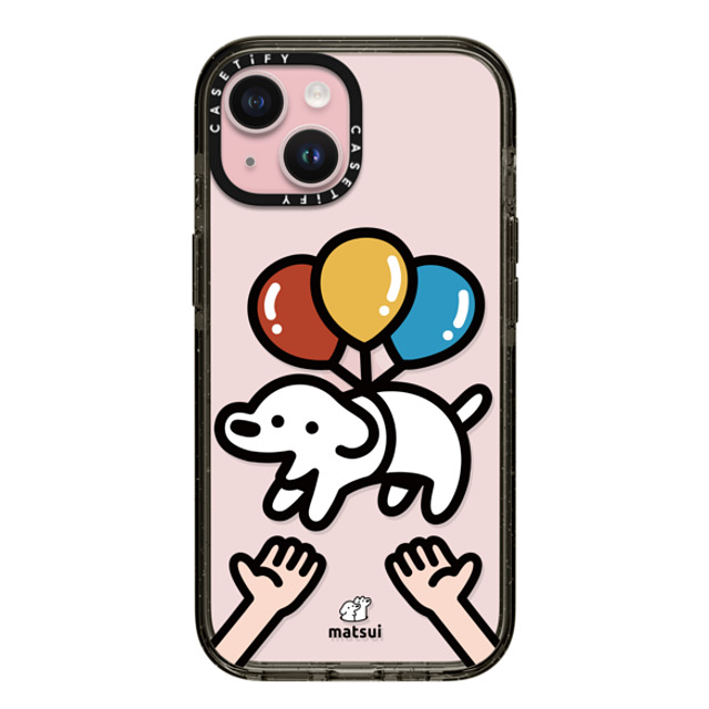 matsui x CASETiFY iPhone 15 ケース ブラック インパクトケース Catch me!