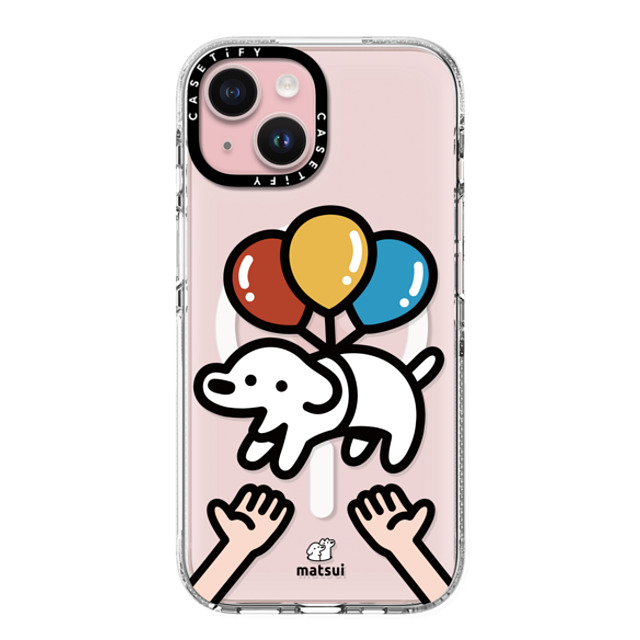 matsui x CASETiFY iPhone 15 ケース クリア クリア ケース MagSafe対応 Catch me!