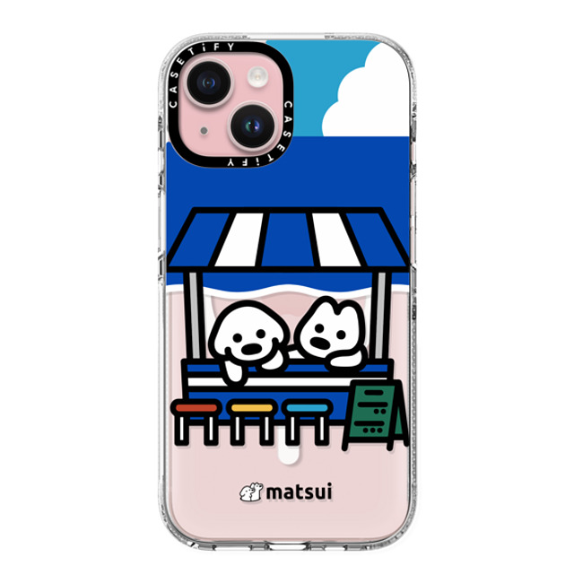 matsui x CASETiFY iPhone 15 ケース クリア クリア ケース MagSafe対応 BEACH STORE