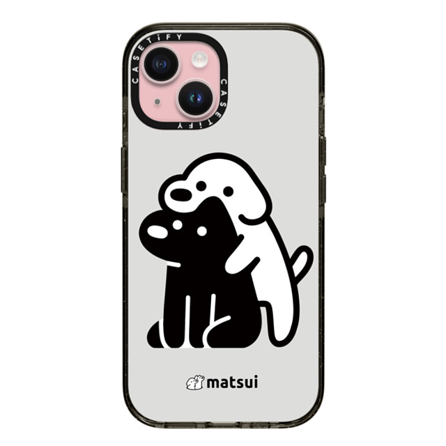 matsui x CASETiFY iPhone 15 ケース ブラック インパクトケース Alright hold on!