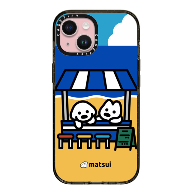 matsui x CASETiFY iPhone 15 ケース ブラック インパクトケース BEACH STORE