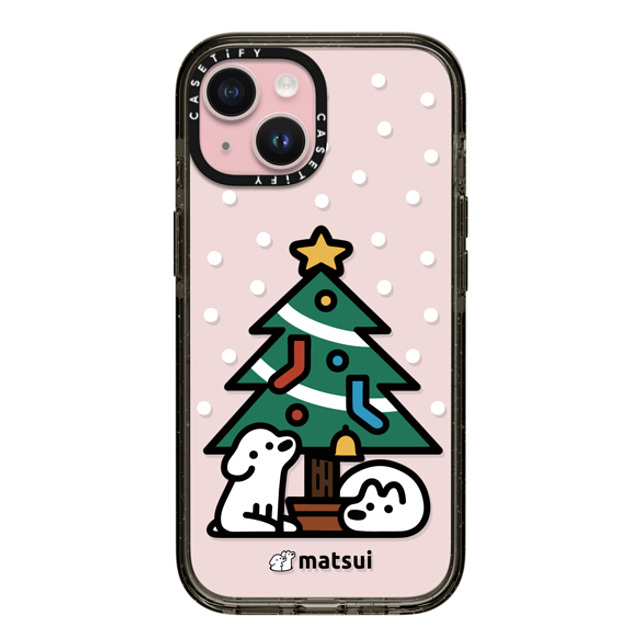 matsui x CASETiFY iPhone 15 ケース ブラック インパクトケース クリスマス