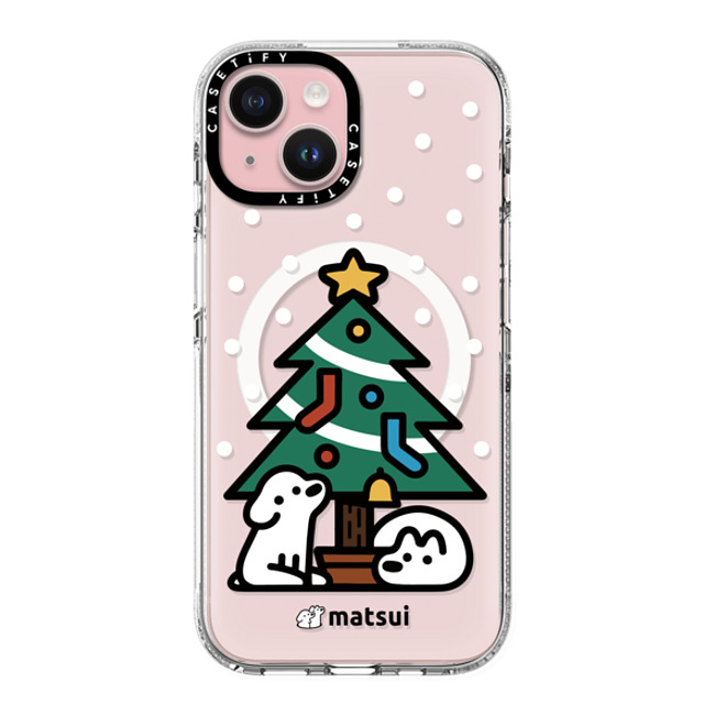 matsui x CASETiFY iPhone 15 ケース クリア クリア ケース MagSafe対応 クリスマス