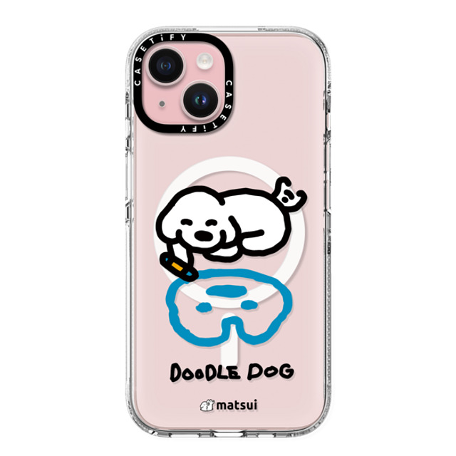 matsui x CASETiFY iPhone 15 ケース クリア クリア ケース MagSafe対応 matsui - DOODLE DOG_A