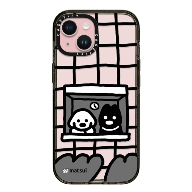 matsui x CASETiFY iPhone 15 ケース ブラック インパクトケース matsui - Look outward