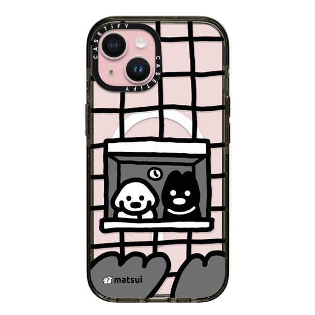 matsui x CASETiFY iPhone 15 ケース ブラック インパクトケース MagSafe対応 matsui - Look outward