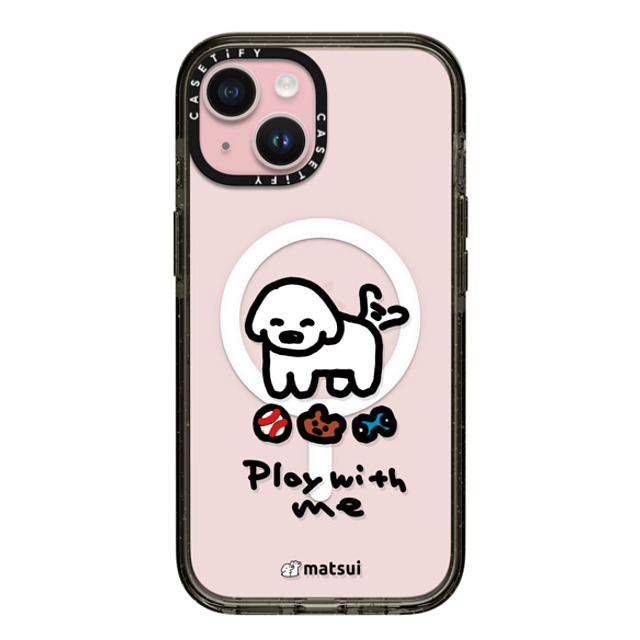 matsui x CASETiFY iPhone 15 ケース ブラック インパクトケース MagSafe対応 matsui - Play with me