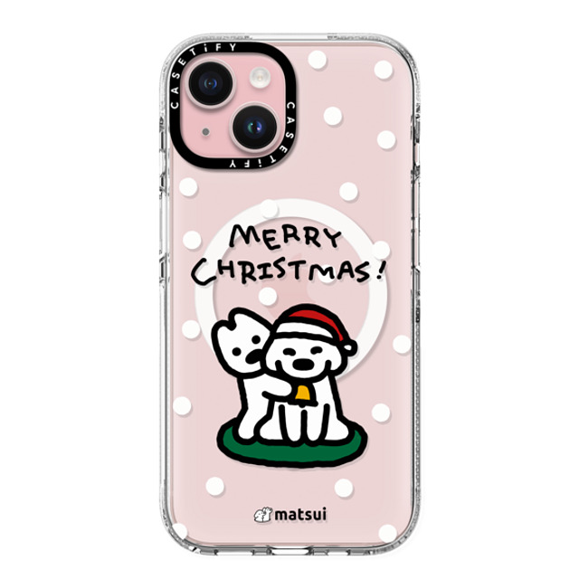 matsui x CASETiFY iPhone 15 ケース クリア クリア ケース MagSafe対応 Matsui Christmas Print 1