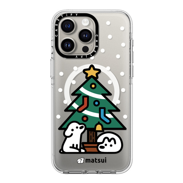 matsui x CASETiFY iPhone 15 Pro Max ケース クリア クリア ケース MagSafe対応 クリスマス