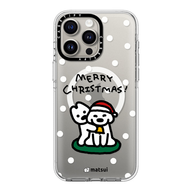 matsui x CASETiFY iPhone 15 Pro Max ケース クリア クリア ケース MagSafe対応 Matsui Christmas Print 1