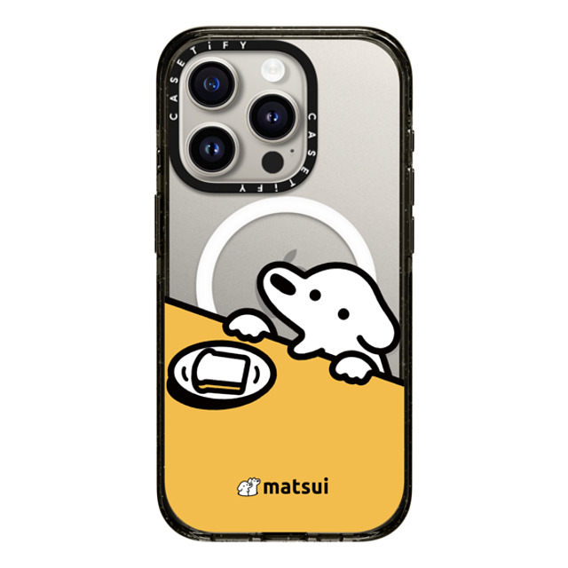 matsui x CASETiFY iPhone 15 Pro ケース ブラック インパクトケース MagSafe対応 パン