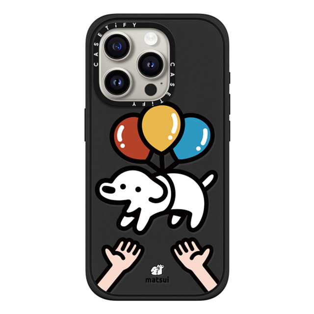 matsui x CASETiFY iPhone 15 Pro ケース マットブラック インパクトケース MagSafe対応 Catch me!