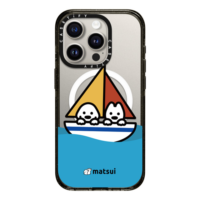 matsui x CASETiFY iPhone 15 Pro ケース Dog,Animal ブラック インパクトケース MagSafe対応 Swaying Back to School matsui x CASETiFY iPhone 15 Pro ケース Dog,Animal ブラック インパクトケース MagSafe対応 Swaying Back to School