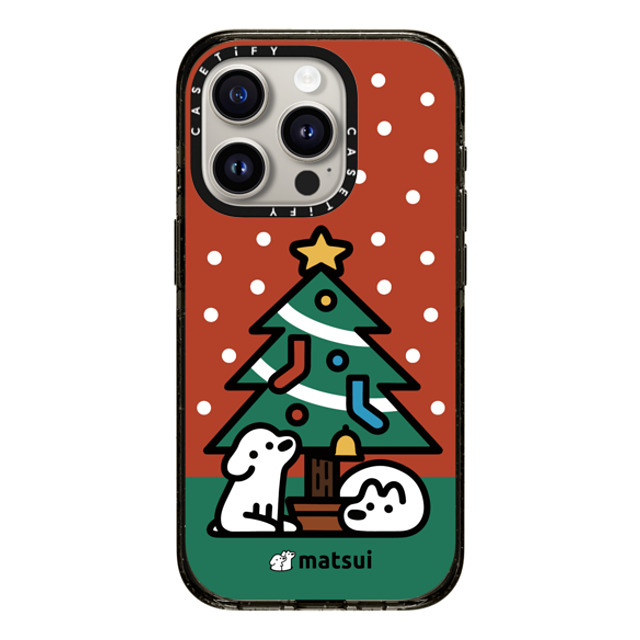 matsui x CASETiFY iPhone 15 Pro ケース ブラック インパクトケース クリスマス