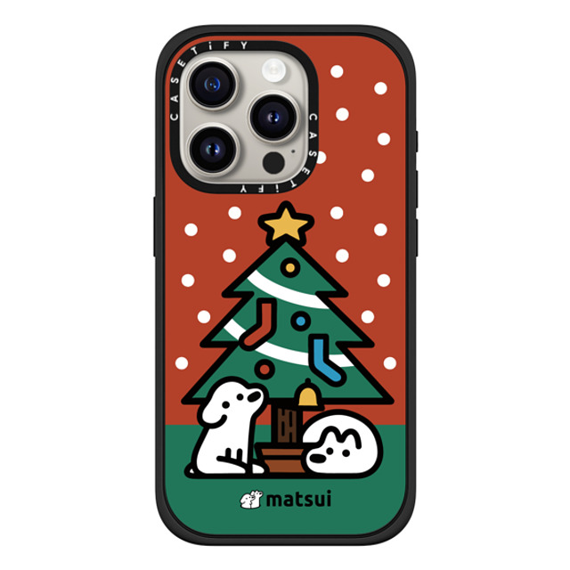 matsui x CASETiFY iPhone 15 Pro Case Dog,Cartoon マットブラック インパクトケース MagSafe対応 クリスマス Mother's Day matsui x CASETiFY iPhone 15 Pro Case Dog,Cartoon マットブラック インパクトケース MagSafe対応 クリスマス Mother's Day