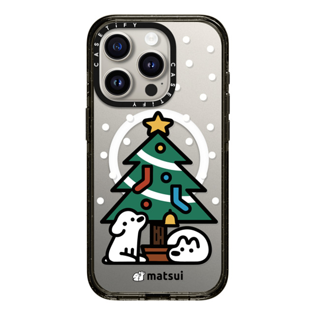 matsui x CASETiFY iPhone 15 Pro ケース ブラック インパクトケース MagSafe対応 クリスマス