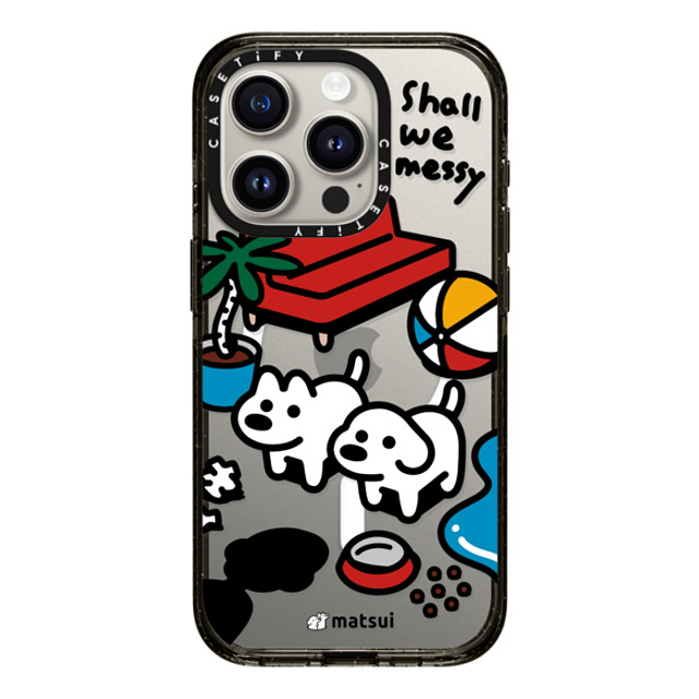 matsui x CASETiFY iPhone 15 Pro ケース ブラック インパクトケース MagSafe対応 matsui - Shall we messy