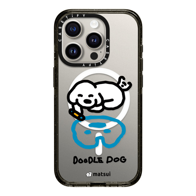 matsui x CASETiFY iPhone 15 Pro ケース ブラック インパクトケース MagSafe対応 matsui - DOODLE DOG_A