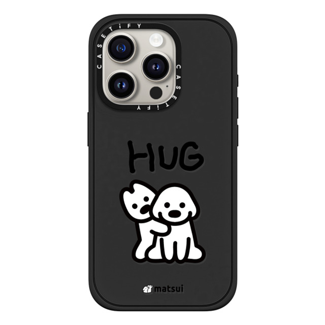 matsui x CASETiFY iPhone 15 Pro Case Matte Black Impact Case MagSafe Compatible matsui - HUG