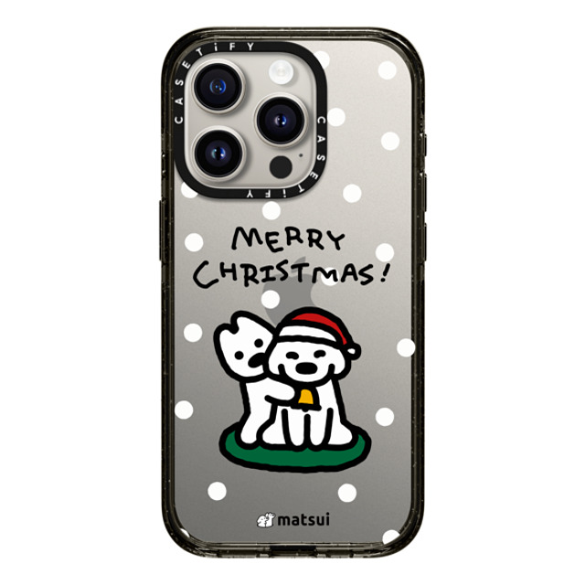 matsui x CASETiFY iPhone 15 Pro ケース ブラック インパクトケース Matsui Christmas Print 1