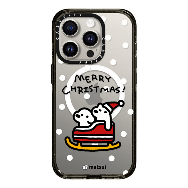 matsui x CASETiFY iPhone 15 Pro ケース ブラック インパクトケース MagSafe対応 Matsui Christmas Print 2