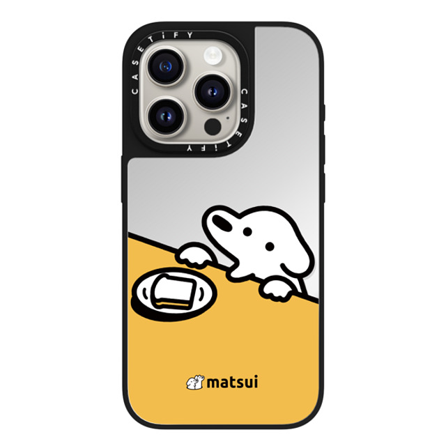 matsui x CASETiFY iPhone 15 Pro Case Silver on Black ミラーケース MagSafe対応 パン matsui x CASETiFY iPhone 15 Pro Case Silver on Black ミラーケース MagSafe対応 パン