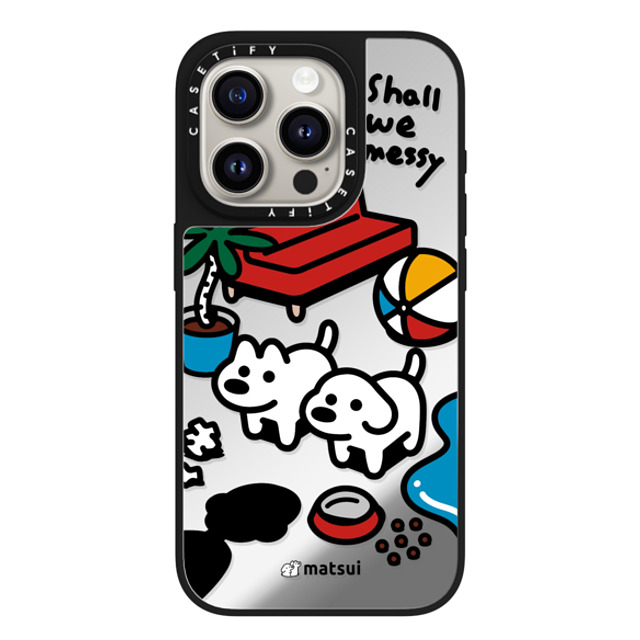 matsui x CASETiFY iPhone 15 Pro Case Silver on Black ミラーケース MagSafe対応 matsui - Shall we messy matsui x CASETiFY iPhone 15 Pro Case Silver on Black ミラーケース MagSafe対応 matsui - Shall we messy