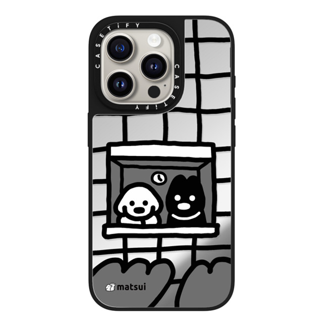 matsui x CASETiFY iPhone 15 Pro Case Silver on Black ミラーケース MagSafe対応 matsui - Look outward matsui x CASETiFY iPhone 15 Pro Case Silver on Black ミラーケース MagSafe対応 matsui - Look outward