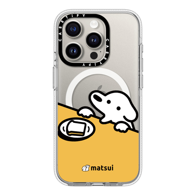 matsui x CASETiFY iPhone 15 Pro ケース クリア クリア ケース MagSafe対応 パン