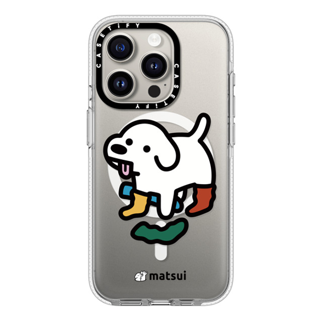 matsui x CASETiFY iPhone 15 Pro ケース クリア クリア ケース MagSafe対応 Socks