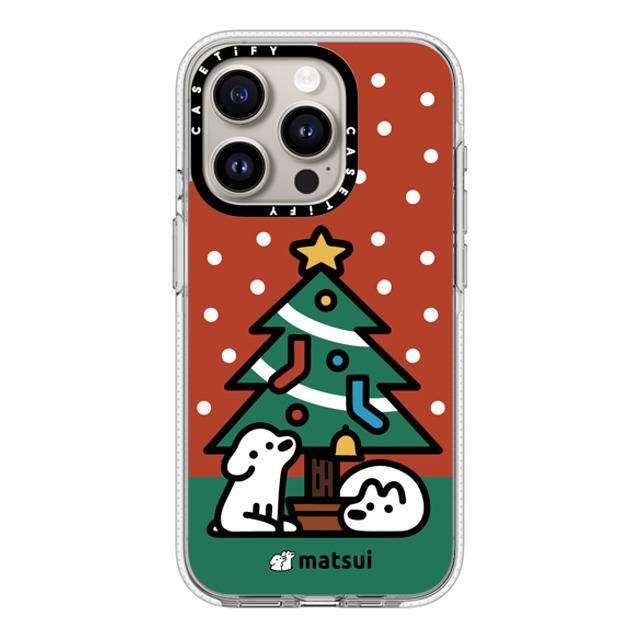 matsui x CASETiFY iPhone 15 Pro ケース クリア クリア ケース MagSafe対応 クリスマス