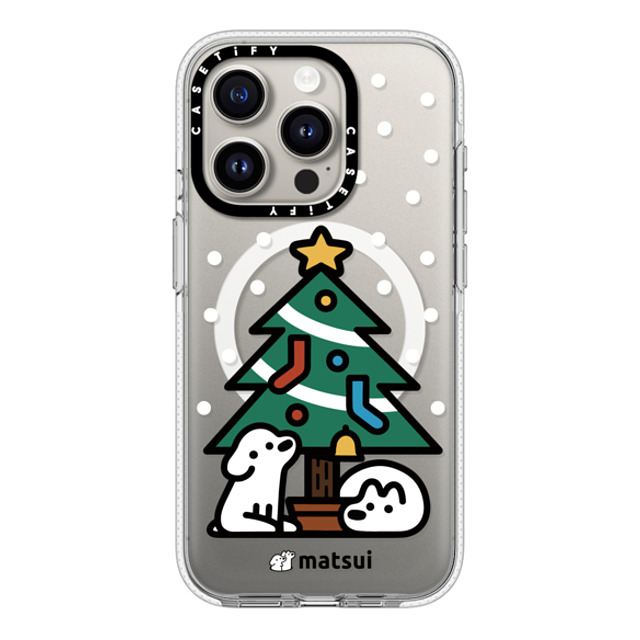 matsui x CASETiFY iPhone 15 Pro ケース クリア クリア ケース MagSafe対応 クリスマス