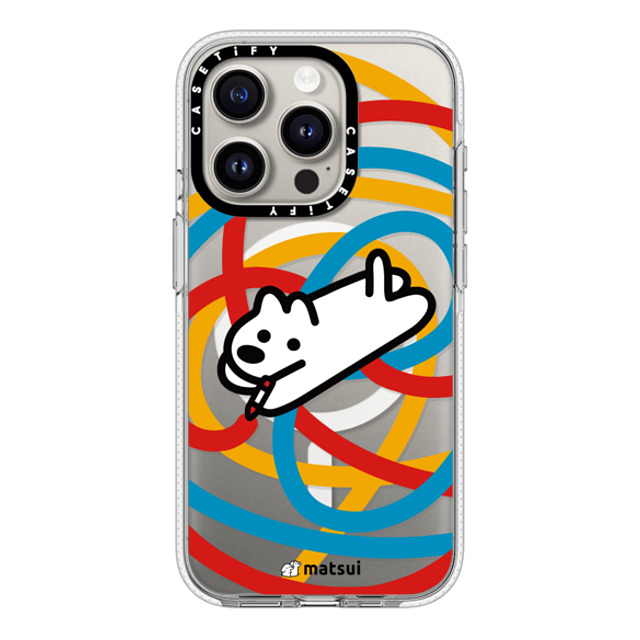 matsui x CASETiFY iPhone 15 Pro ケース クリア クリア ケース MagSafe対応 matsui - DOODLE DOG_B