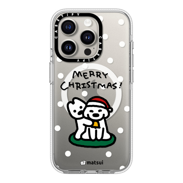 matsui x CASETiFY iPhone 15 Pro ケース クリア クリア ケース MagSafe対応 Matsui Christmas Print 1