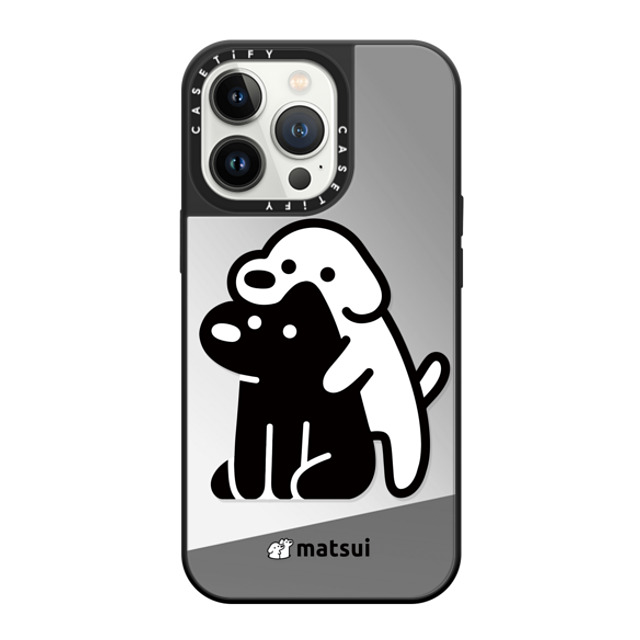 matsui x CASETiFY iPhone 13 Pro Case Dog,Animal Silver on Black ミラーケース MagSafe対応 Alright hold on! Mother's Day matsui x CASETiFY iPhone 13 Pro Case Dog,Animal Silver on Black ミラーケース MagSafe対応 Alright hold on! Mother's Day