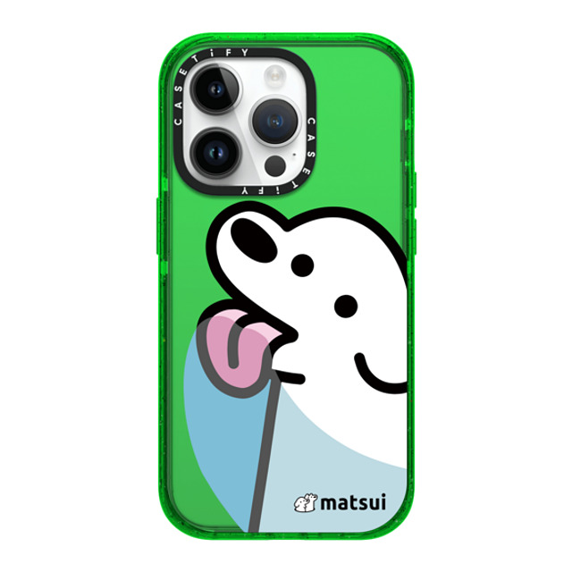 matsui x CASETiFY iPhone 14 Pro ケース グリーン インパクトケース Lick