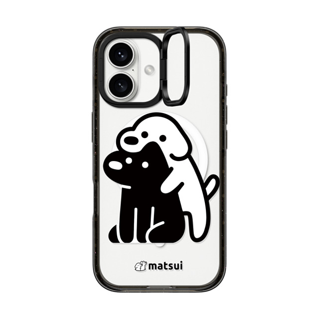 matsui x CASETiFY iPhone 16 ケース ブラック インパクトリングスタンドケース MagSafe対応 Alright hold on!